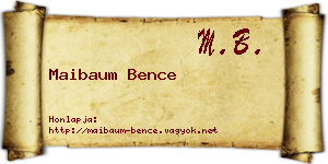 Maibaum Bence névjegykártya